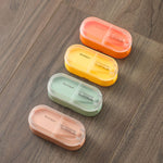 2PCS Home Comodi contenitori trasparenti per divisori per tablet Scatole per medicinali, Yellow, Green, Pink, Orange