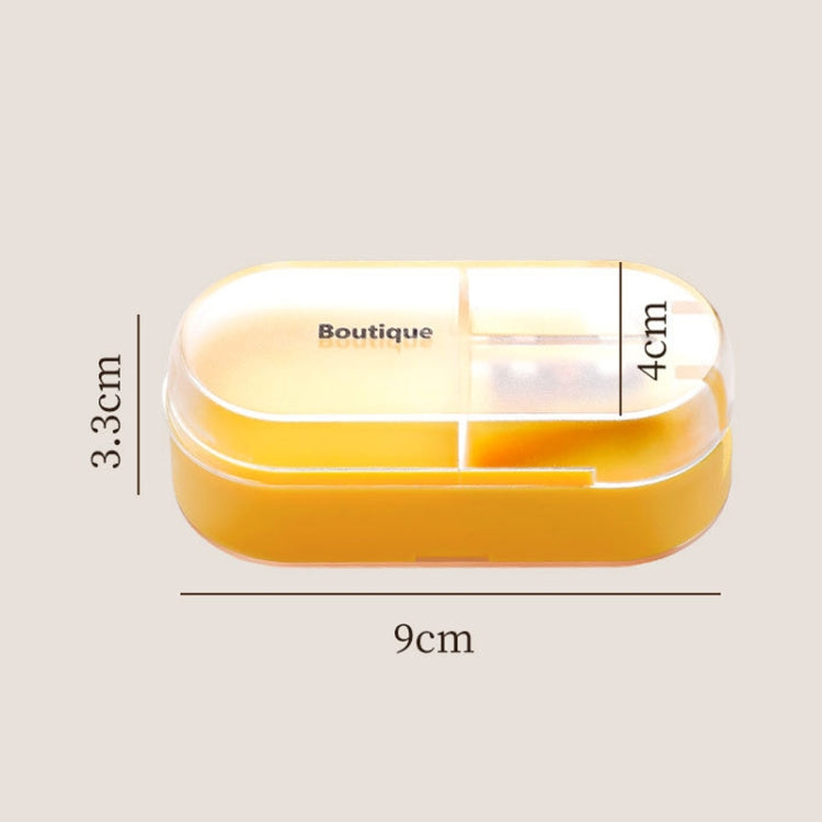 2PCS Home Comodi contenitori trasparenti per divisori per tablet Scatole per medicinali, Yellow, Green, Pink, Orange