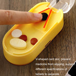 2PCS Home Comodi contenitori trasparenti per divisori per tablet Scatole per medicinali, Yellow, Green, Pink, Orange