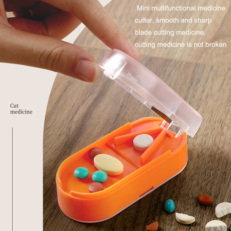 2PCS Home Comodi contenitori trasparenti per divisori per tablet Scatole per medicinali, Yellow, Green, Pink, Orange