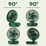 Piccolo ventilatore portatile da ufficio pieghevole per uso domestico, 8 inch White, 8 inch Green