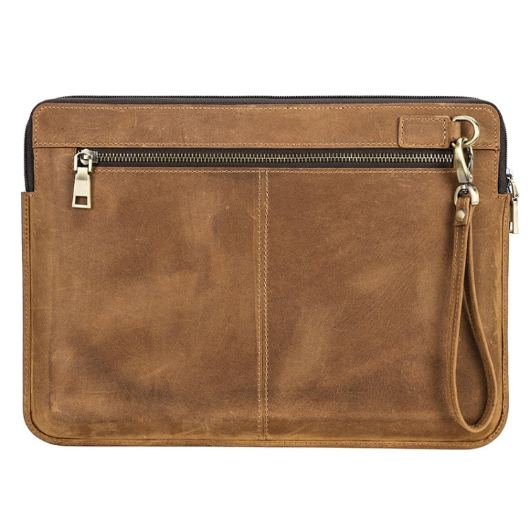 CONTATTI FAMIGLIA Custodia per laptop in pelle per Macbook Pro 14.2 pollici, Brown, Coffee