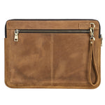 CONTATTI FAMIGLIA Custodia per laptop in pelle per Macbook Pro 14.2 pollici, Brown, Coffee