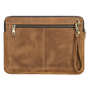 CONTATTI FAMIGLIA Custodia per laptop in pelle per Macbook Pro 14.2 pollici, Brown, Coffee