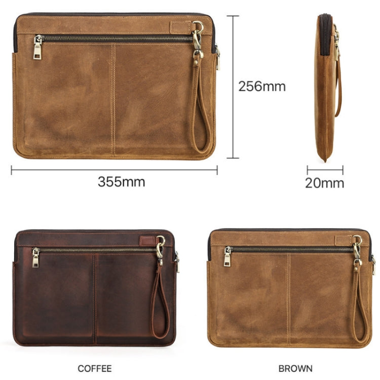 CONTATTI FAMIGLIA Custodia per laptop in pelle per Macbook Pro 14.2 pollici, Brown, Coffee