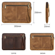 CONTATTI FAMIGLIA Custodia per laptop in pelle per Macbook Pro 14.2 pollici, Brown, Coffee