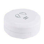 Scatola per medicinali portatile a otto griglie rotonde a doppio strato da 2 pezzi con taglierina, White, Blue