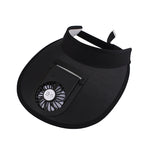 Cappello da ventilatore ricaricabile USB Parasole estivo Cappello da sole a tesa larga vuoto, Black, Sky Blue, Pink, Violet, Fluorescent Yellow, Orange Red