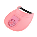Cappello da ventilatore ricaricabile USB Parasole estivo Cappello da sole a tesa larga vuoto, Black, Sky Blue, Pink, Violet, Fluorescent Yellow, Orange Red
