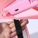 Cappello da ventilatore ricaricabile USB Parasole estivo Cappello da sole a tesa larga vuoto, Black, Sky Blue, Pink, Violet, Fluorescent Yellow, Orange Red