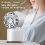 Ventilatore per la casa dell'ufficio con display digitale a LED umidificato a spruzzo, stile:, 3600mAh Rechargeable, USB Direct Plug