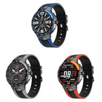 Wearkey E15 1.28 pollici intelligente orologio touch screen monitoraggio della frequenza cardiaca, Blue, Silver Gray, Orange