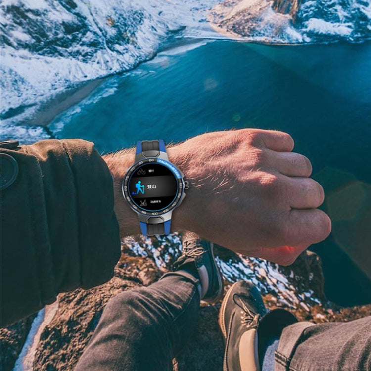Wearkey E15 1.28 pollici intelligente orologio touch screen monitoraggio della frequenza cardiaca, Blue, Silver Gray, Orange