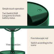 Ventilatore pieghevole portatile Ventilatore da pavimento retrattile, stile:, Rechargeable (White), Rechargeable (Green), USB Plug In  (White), USB Plug In (Green)