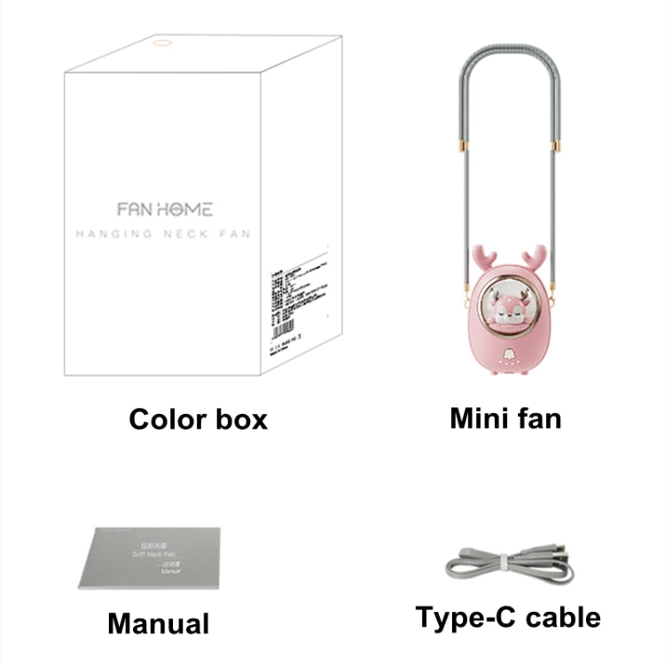 Ventilatore portatile da collo per bambini con luce USB