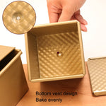 Stampo quadrato per toast con cubo d'acqua antiaderente, stile:, 8832 8x7.5x6.5cm Ripple Gold, 8759 11.8x11x10.3cm No Ripple Gold, 8772 8x7.5x6.5cm No Ripple Gold, 8765 11.8x11x10.3cm Ripple Gold