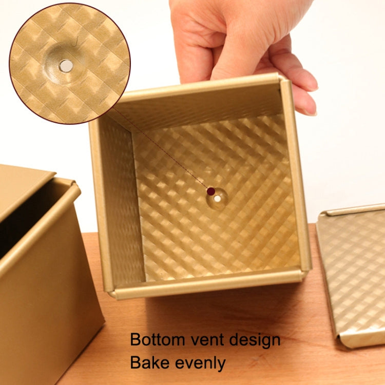 Stampo quadrato per toast con cubo d'acqua antiaderente, stile:, 8832 8x7.5x6.5cm Ripple Gold, 8759 11.8x11x10.3cm No Ripple Gold, 8772 8x7.5x6.5cm No Ripple Gold, 8765 11.8x11x10.3cm Ripple Gold