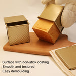 Stampo quadrato per toast con cubo d'acqua antiaderente, stile:, 8832 8x7.5x6.5cm Ripple Gold, 8759 11.8x11x10.3cm No Ripple Gold, 8772 8x7.5x6.5cm No Ripple Gold, 8765 11.8x11x10.3cm Ripple Gold