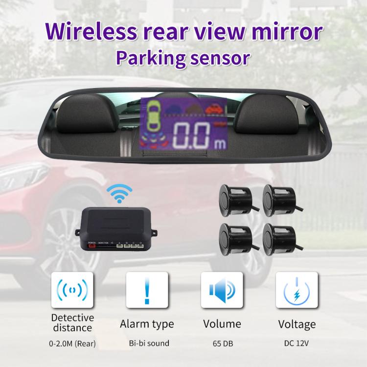 Radar wireless con display a LED, allarme automatico e assistenza alla retromarcia., PZ314W