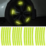 10 set di adesivi riflettenti per ruote auto Adesivi di avvertenza per pneumatici con decorazione personale 3D