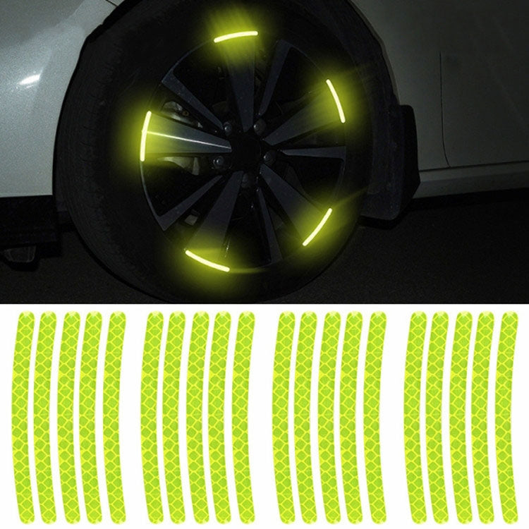 10 set di adesivi riflettenti per ruote auto Adesivi di avvertenza per pneumatici con decorazione personale 3D