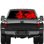 D-954 Fiamma Scheletro Lunotto Modello Adesivo Camion SUV Dietro Adesivi Vetro Vento, D-954 Red