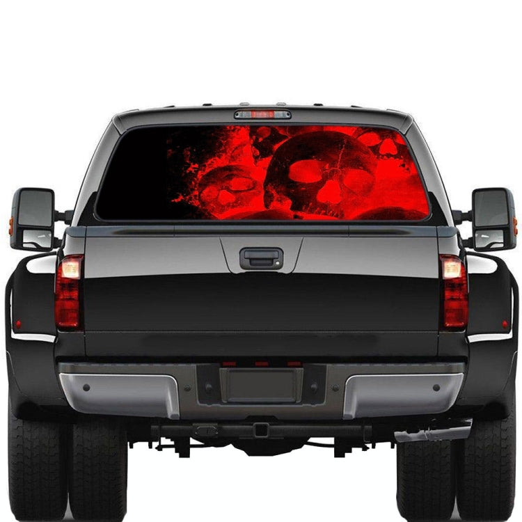 D-954 Fiamma Scheletro Lunotto Modello Adesivo Camion SUV Dietro Adesivi Vetro Vento, D-954 Red