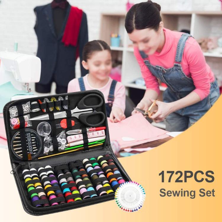 2 set 172 in 1 set di strumenti multifunzionali per ago e filo, specifiche:, Silver Needles, Edge Clip
