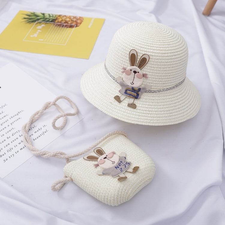 Cappello da sole per bambini Cappello di paglia Cappello da spiaggia e borsa Set