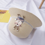 Cappello da sole per bambini Cappello di paglia Cappello da spiaggia e borsa Set