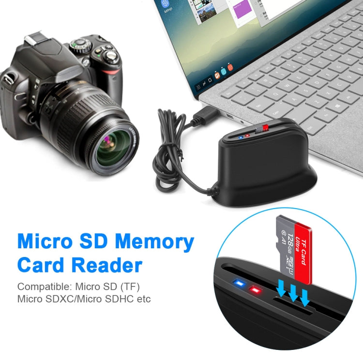 Lettore di smart card USB 2.0 Rocketek SCR812 IC ID CAC Lettore di schede TF