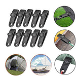 Set da appendere rapido con fibbia a clip per tenda fissa con baldacchino antivento da campeggio all'aperto, 10 Clips+10 Ropes, 10 Clips+10 Black Ropes, 10 Clips+10 Black Ropes+10 Silver Buckles, 10 Clips+10 Elastic Ropes+10 Black Buckles              ...