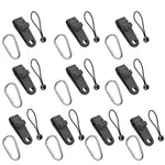 Set da appendere rapido con fibbia a clip per tenda fissa con baldacchino antivento da campeggio all'aperto, 10 Clips+10 Ropes, 10 Clips+10 Black Ropes, 10 Clips+10 Black Ropes+10 Silver Buckles, 10 Clips+10 Elastic Ropes+10 Black Buckles              ...