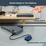 Switch KVM HDMI 2 In 1 Out 4K 60Hz USB 2.0