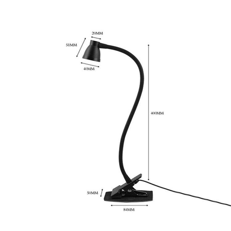 668A001 USB Lampada da scrivania con tubo flessibile a 360 gradi, specifiche:, White Stepless Dimming, Black Stepless Dimming, White Two-speed Dimming, Black Two-speed Dimming