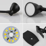 668A001 USB Lampada da scrivania con tubo flessibile a 360 gradi, specifiche:, White Stepless Dimming, Black Stepless Dimming, White Two-speed Dimming, Black Two-speed Dimming