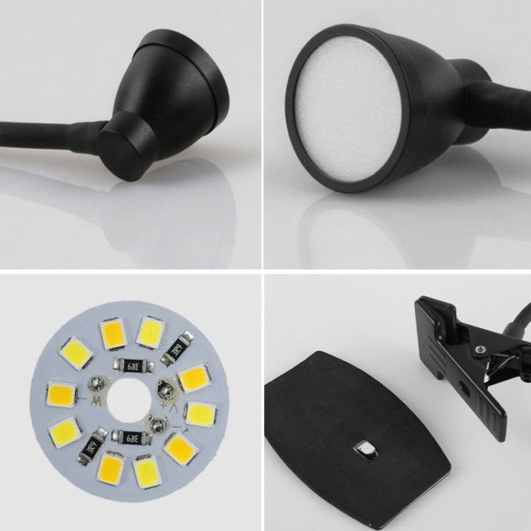 668A001 USB Lampada da scrivania con tubo flessibile a 360 gradi, specifiche:, White Stepless Dimming, Black Stepless Dimming, White Two-speed Dimming, Black Two-speed Dimming