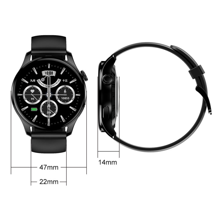 HD3 Smart Watch con monitoraggio della frequenza cardiaca da 1,32 pollici con funzione di pagamento, Black Steel, Silver Steel, Black Leather, Silver Leather