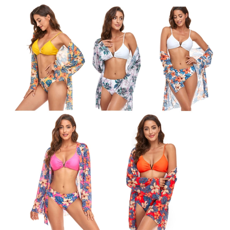 Costume da bagno donna con scialle in rete e spacco
