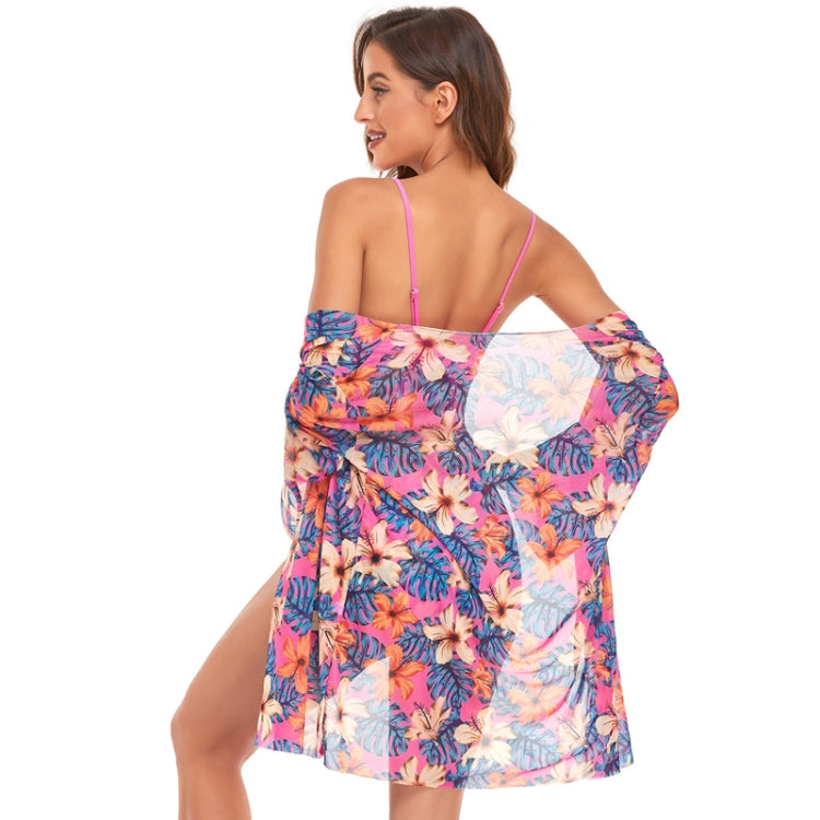 Costume da bagno donna con scialle in rete e spacco