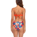 Bikini + scialle in rete + costume da bagno con spacco Costume da bagno donna con pettorina, S, M, L, XL