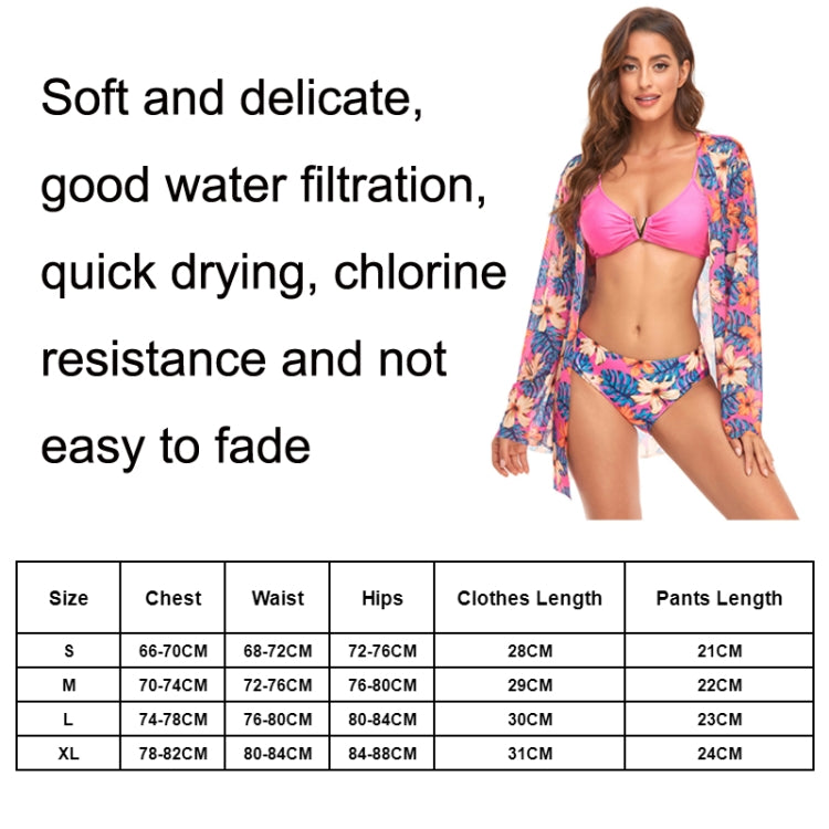 Bikini + scialle in rete + costume da bagno con spacco Costume da bagno donna con pettorina, S, M, L, XL