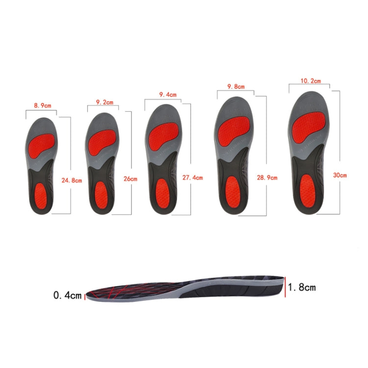 2 paia di solette in TPE traspiranti che assorbono gli urti in silicone, For 36/37cm, For 38/39cm, For 40/41cm, For 42/43cm, For 44/45cm
