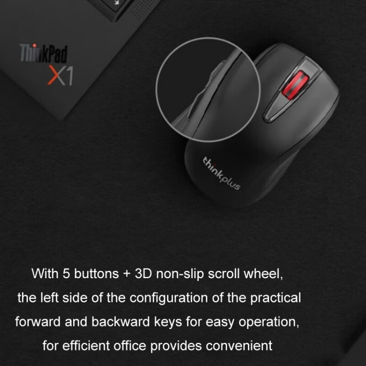 Mouse wireless da ufficio Lenovo Thinkplus ad alta precisione dal design ergonomico, Gaming Mice