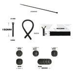 Set avvolgitori per cavi dati 119 pezzi in silicone