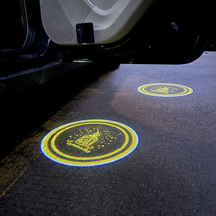 LED a induzione a infrarossi per portiera dell'auto, luce di benvenuto, proiezione notturna, luce ambientale, Energy Circle (Blue), Energy Circle (White), Energy Circle (Yellow), Cat Claw (Yellow), Radish (Yellow), Drink (Yellow), Drink (Purple)       ...