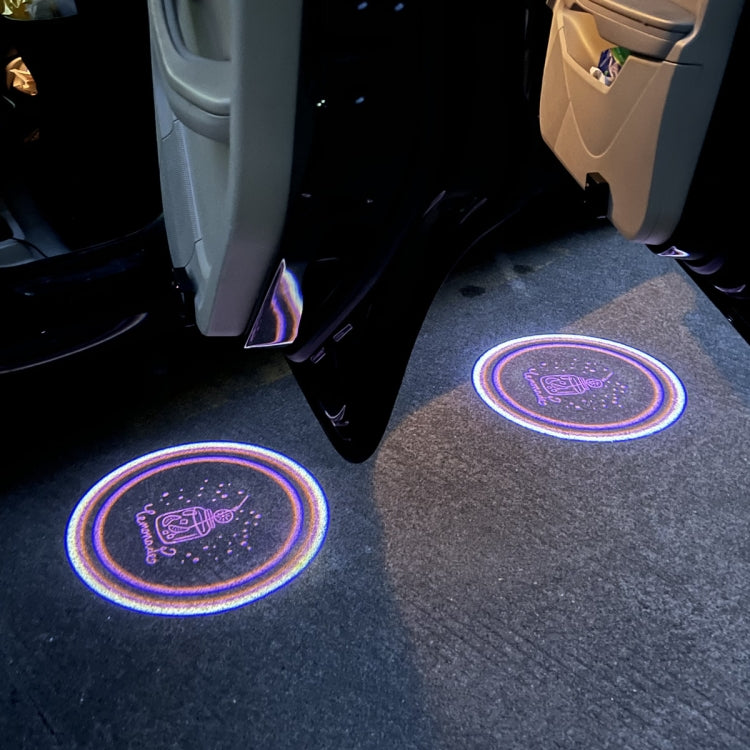 LED a induzione a infrarossi per portiera dell'auto, luce di benvenuto, proiezione notturna, luce ambientale, Energy Circle (Blue), Energy Circle (White), Energy Circle (Yellow), Cat Claw (Yellow), Radish (Yellow), Drink (Yellow), Drink (Purple)       ...