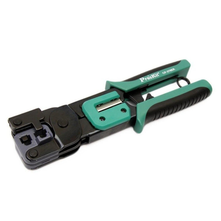 ProsKit Pinza a crimpare a cricchetto in rete con manico in ferro 6/8P a doppio uso, CP-376ER