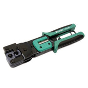 ProsKit Pinza a crimpare a cricchetto in rete con manico in ferro 6/8P a doppio uso, CP-376ER
