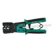 ProsKit Pinza a crimpare a cricchetto in rete con manico in ferro 6/8P a doppio uso, CP-376ER